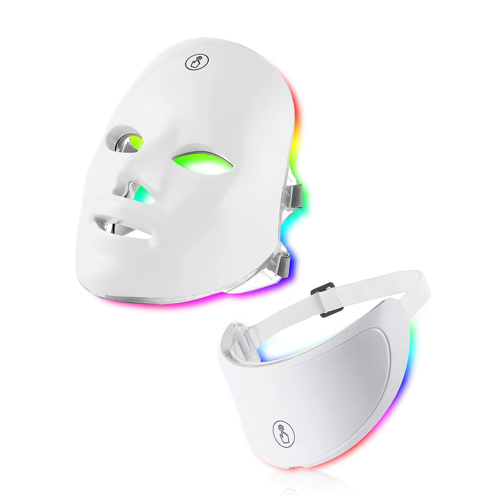 Masque LED visage 7 couleurs LUMINAE Pro Glow Mask photothérapie anti-âge